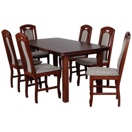 Stół rozkładany z 6 krzesłami Łuk do jadalni i salonu olcha Anmil Meble