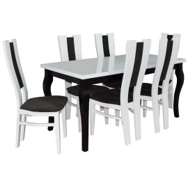 Stół rozkładany z 6 krzesłami Luiza