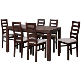 Stół rozkładany z 6 krzesłami Alex