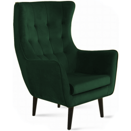Fotel Uszak Queen tapicerowany Zielony do salonu i biura - Anmil Meble