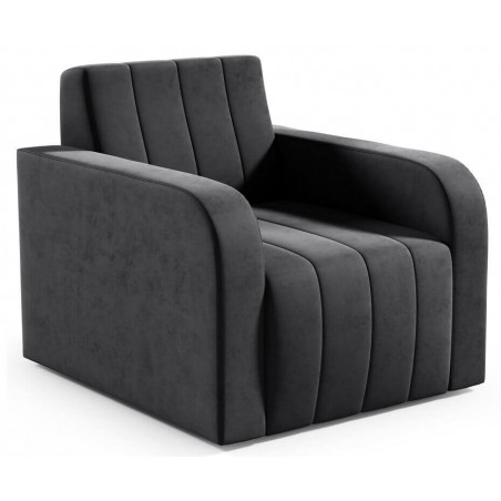 Fotel tapicerowany Milo czarny do salonu i biura - Anmil Meble