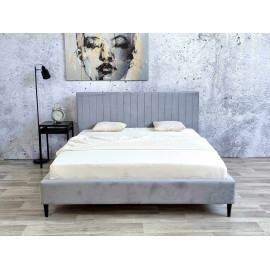 Łóżko tapicerowane Loco 160x200 z materacem na nóżkach - Anmil Meble