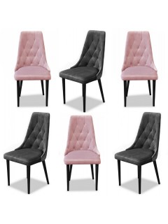 Krzesło Kenzo szare i różowe