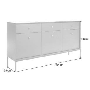 Komoda Miko szeroka granatowy / czarny stelaż - Anmilmeble.pl || Najlepsze meble do twojego wnętrza