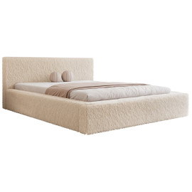 Łóżko Tapicerowane Fluffy 140x200 Kremowe Premium  - Anmilmeble.pl || Najlepsze meble do twojego wnętrza