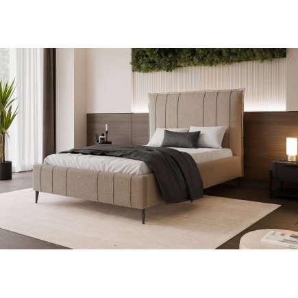 Łóżko Tapicerowane Suzi 120x200 Beżowe Premium