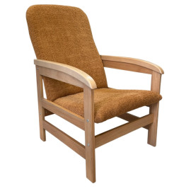 Gładki Fotel LUX Rudy/Jasny Dąb - Anmilmeble.pl || Najlepsze meble do twojego wnętrza